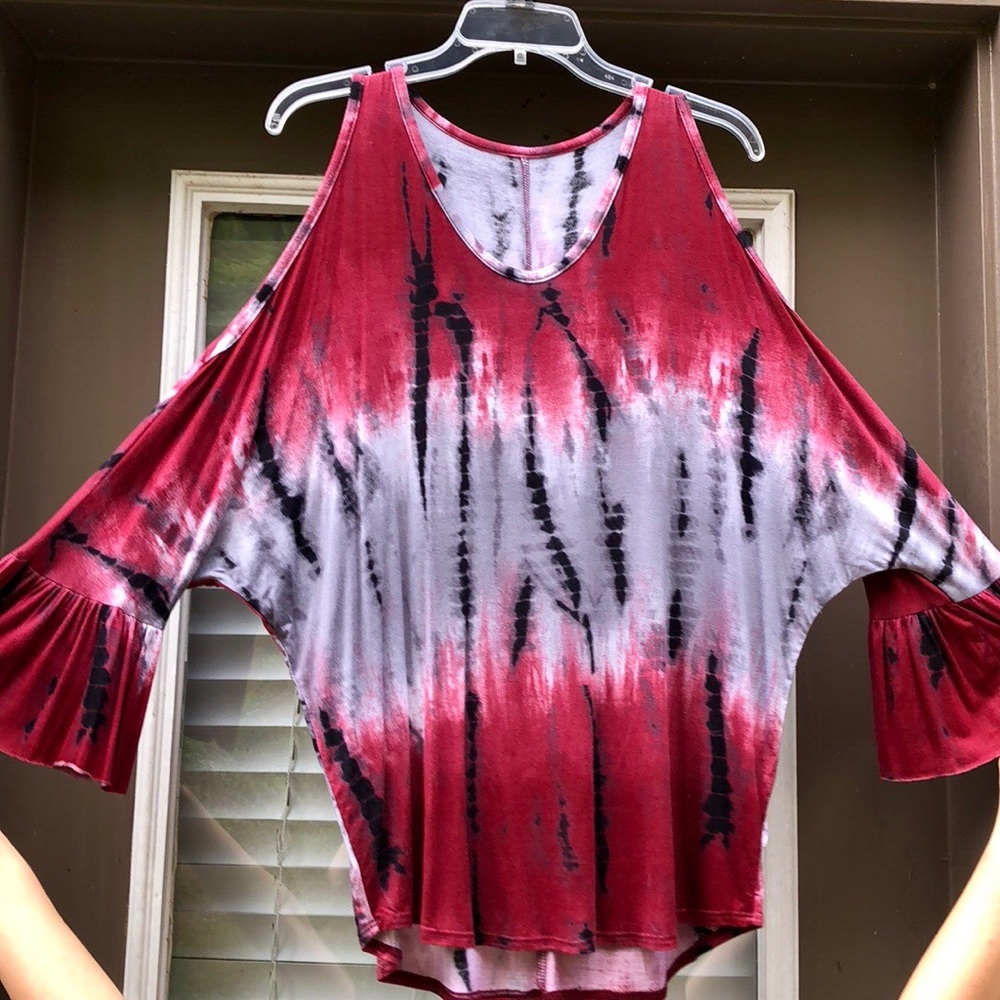 Boho Bell Sleeve Tie Dye Top